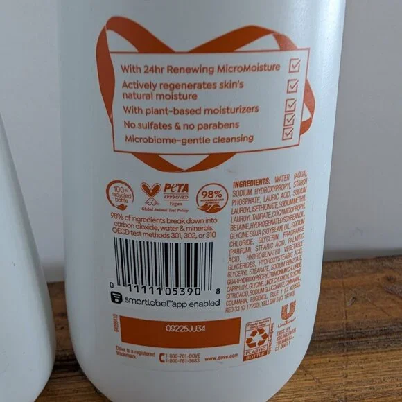 Lot of 2 Dove Gingerbread Delight Limited Edition Nourishing Body Wash - New! - Picture 5 of 5